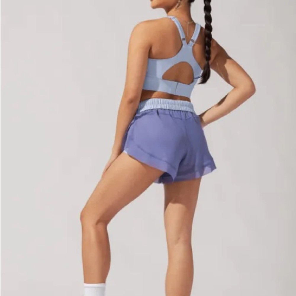 Limited Edition Periwinkle Popflex High Waist Mesh Run Short
